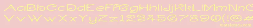 CurlmudgeonWideside Font – Yellow Fonts on Pink Background