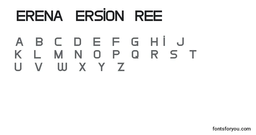 A fonte CerenaVersionFree – alfabeto, números, caracteres especiais