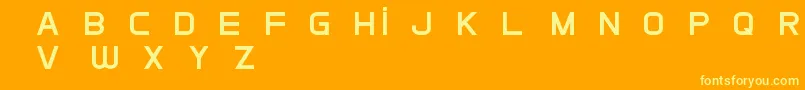 CerenaVersionFree Font – Yellow Fonts on Orange Background