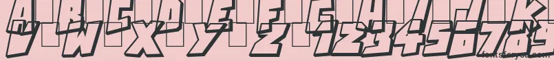 ActionComics Font – Black Fonts on Pink Background