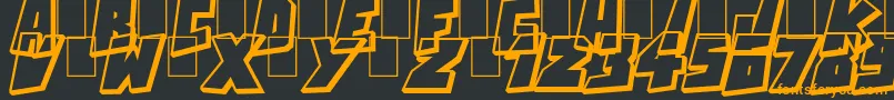 ActionComics Font – Orange Fonts on Black Background