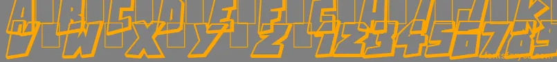 ActionComics Font – Orange Fonts on Gray Background