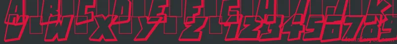 ActionComics Font – Red Fonts on Black Background