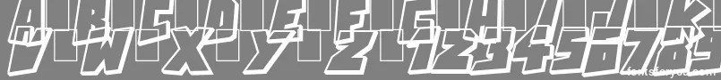 ActionComics Font – White Fonts on Gray Background