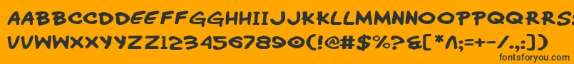WimpOutExpanded Font – Black Fonts on Orange Background