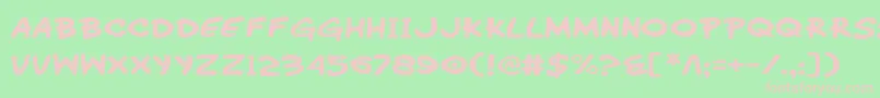 WimpOutExpanded Font – Pink Fonts on Green Background