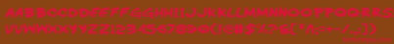 WimpOutExpanded Font – Red Fonts on Brown Background
