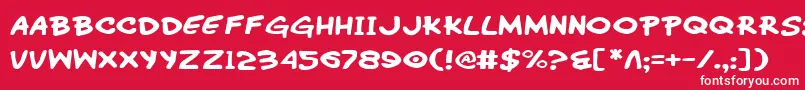 Шрифт WimpOutExpanded – белые шрифты на красном фоне