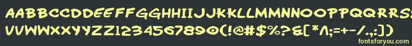 WimpOutExpanded Font – Yellow Fonts on Black Background