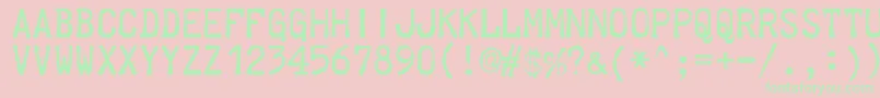 Telegraphem Font – Green Fonts on Pink Background