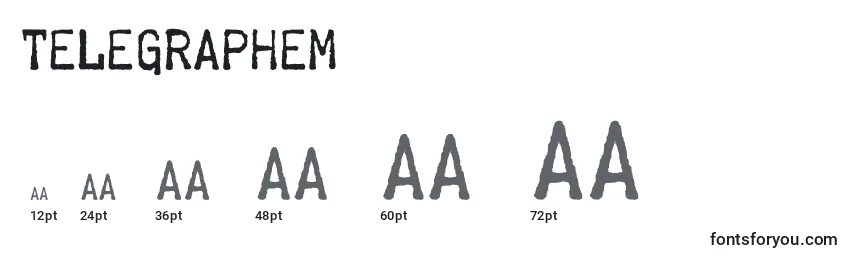 Размеры шрифта Telegraphem