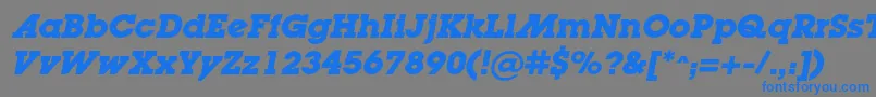 LugaadcBolditalic Font – Blue Fonts on Gray Background