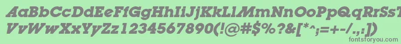 LugaadcBolditalic Font – Gray Fonts on Green Background