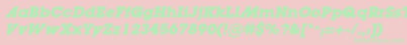 LugaadcBolditalic Font – Green Fonts on Pink Background