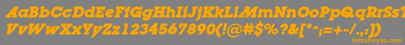 LugaadcBolditalic Font – Orange Fonts on Gray Background