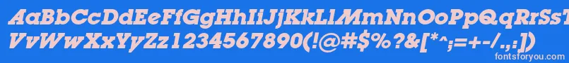 LugaadcBolditalic Font – Pink Fonts on Blue Background