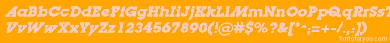 LugaadcBolditalic Font – Pink Fonts on Orange Background