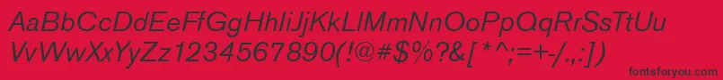 AnconaItalic-Schriftart – Schwarze Schriften auf rotem Hintergrund