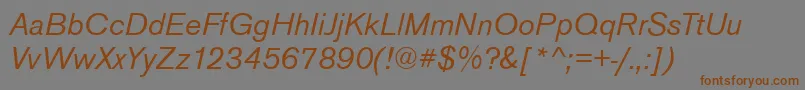 AnconaItalic Font – Brown Fonts on Gray Background