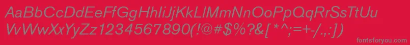 AnconaItalic Font – Gray Fonts on Red Background