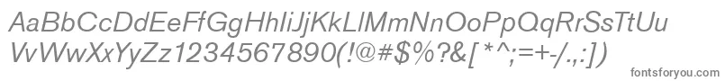 AnconaItalic Font – Gray Fonts on White Background