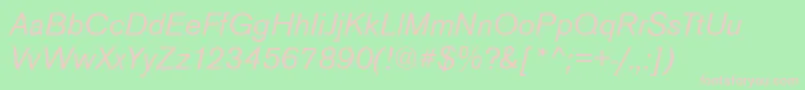 AnconaItalic Font – Pink Fonts on Green Background