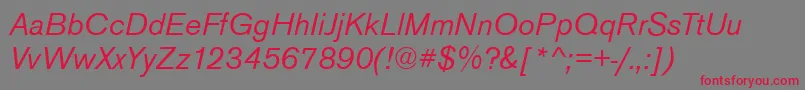 AnconaItalic Font – Red Fonts on Gray Background
