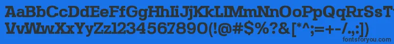 SebslabBold Font – Black Fonts on Blue Background