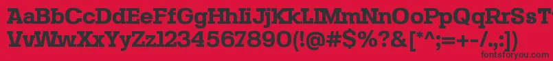 フォントSebslabBold – 赤い背景に黒い文字