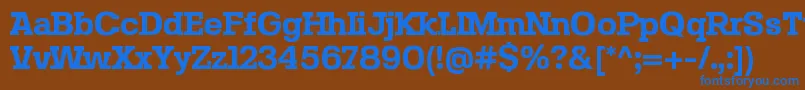 Шрифт SebslabBold – синие шрифты на коричневом фоне