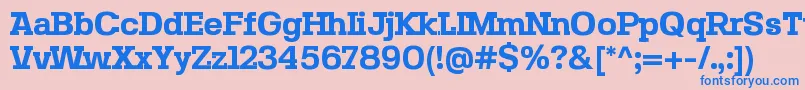 SebslabBold Font – Blue Fonts on Pink Background