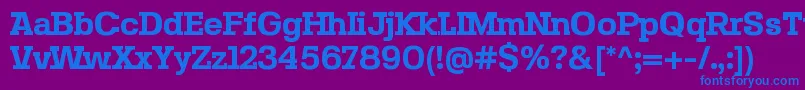 SebslabBold Font – Blue Fonts on Purple Background