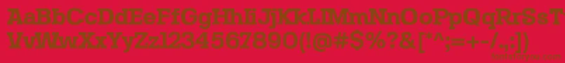 フォントSebslabBold – 赤い背景に茶色の文字