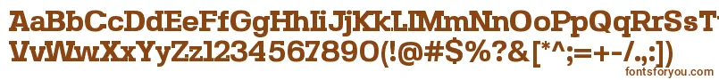 SebslabBold Font – Brown Fonts on White Background