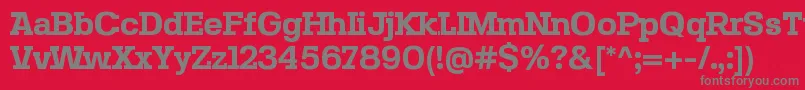 フォントSebslabBold – 赤い背景に灰色の文字