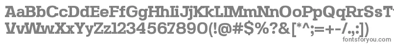 フォントSebslabBold – 白い背景に灰色の文字