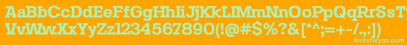 SebslabBold Font – Green Fonts on Orange Background