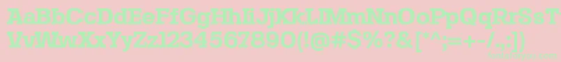 SebslabBold Font – Green Fonts on Pink Background