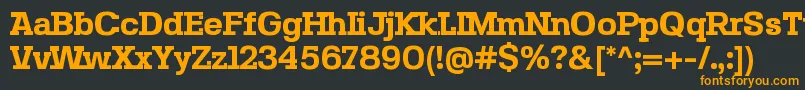 SebslabBold Font – Orange Fonts on Black Background