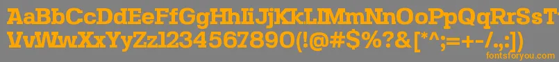 フォントSebslabBold – オレンジの文字は灰色の背景にあります。