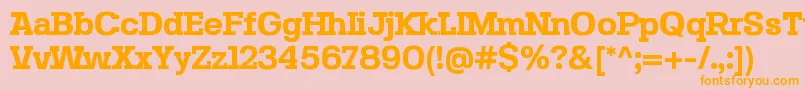 SebslabBold Font – Orange Fonts on Pink Background