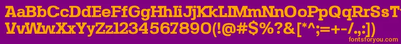 SebslabBold Font – Orange Fonts on Purple Background