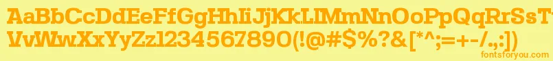 SebslabBold Font – Orange Fonts on Yellow Background