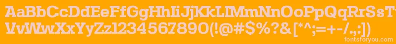 SebslabBold Font – Pink Fonts on Orange Background