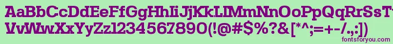 SebslabBold Font – Purple Fonts on Green Background