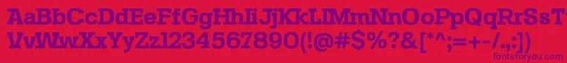 SebslabBold Font – Purple Fonts on Red Background