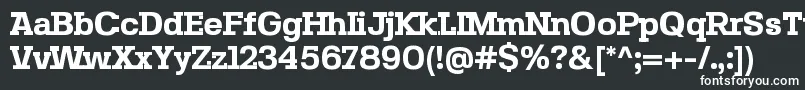 フォントSebslabBold – 黒い背景に白い文字