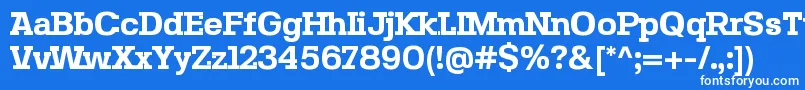 フォントSebslabBold – 青い背景に白い文字