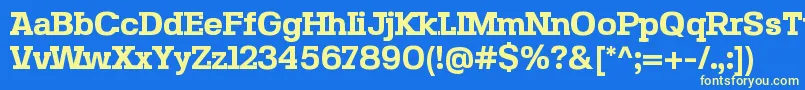 SebslabBold Font – Yellow Fonts on Blue Background