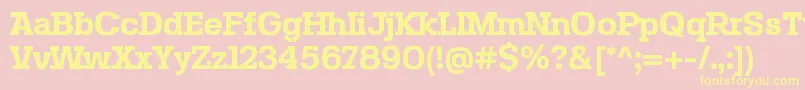 SebslabBold Font – Yellow Fonts on Pink Background